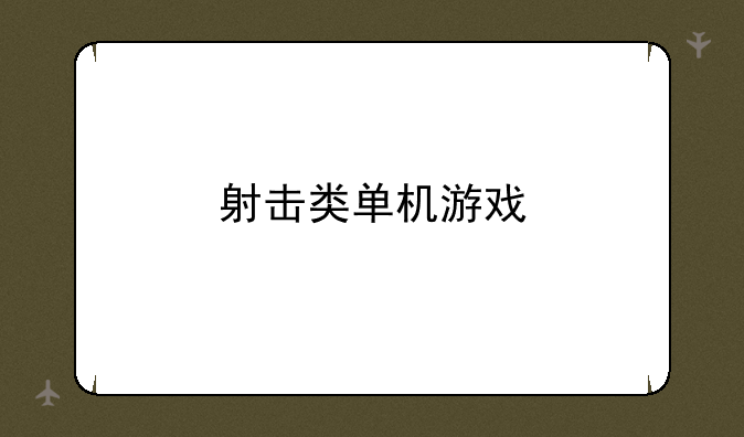 射击类单机游戏