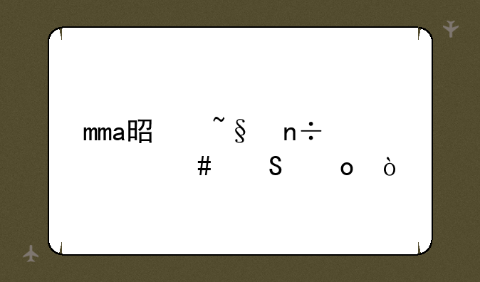 mma是韩国什么比赛？