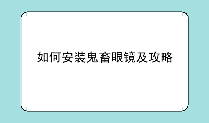 如何安装鬼畜眼镜及攻略