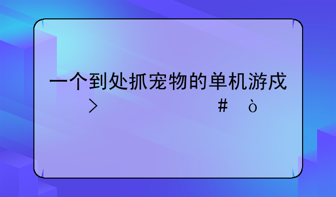 一个到处抓宠物的单机游戏叫什么？