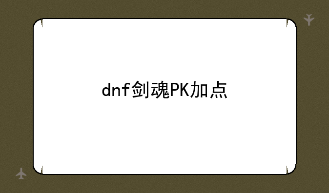 dnf剑魂PK加点