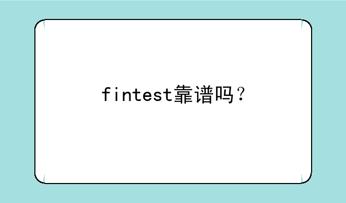 fintest靠谱吗？