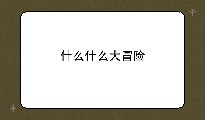 什么什么大冒险