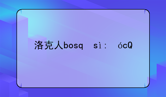 洛克人boss版，洛克人版本