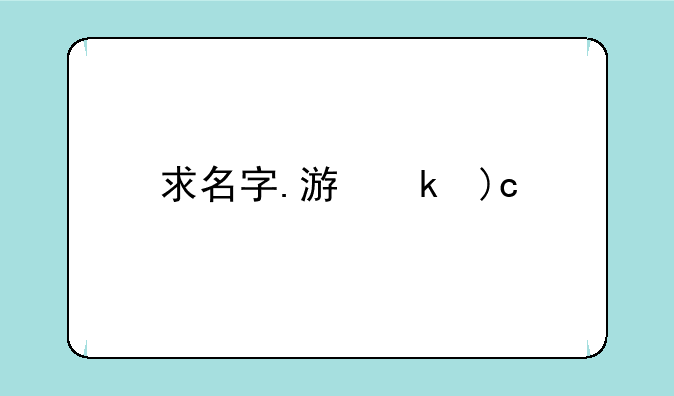 求名字.游戏的兄弟名字